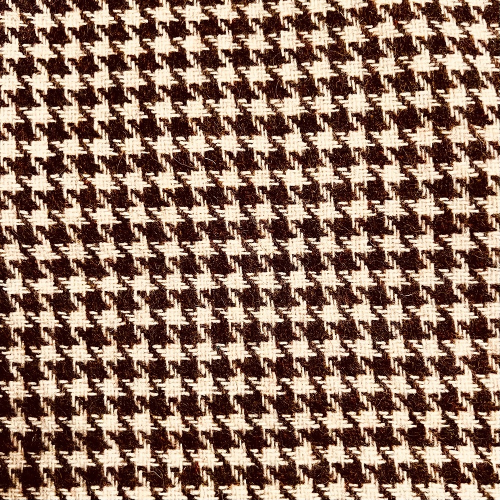 Houndstooth Patterned wool Fabric